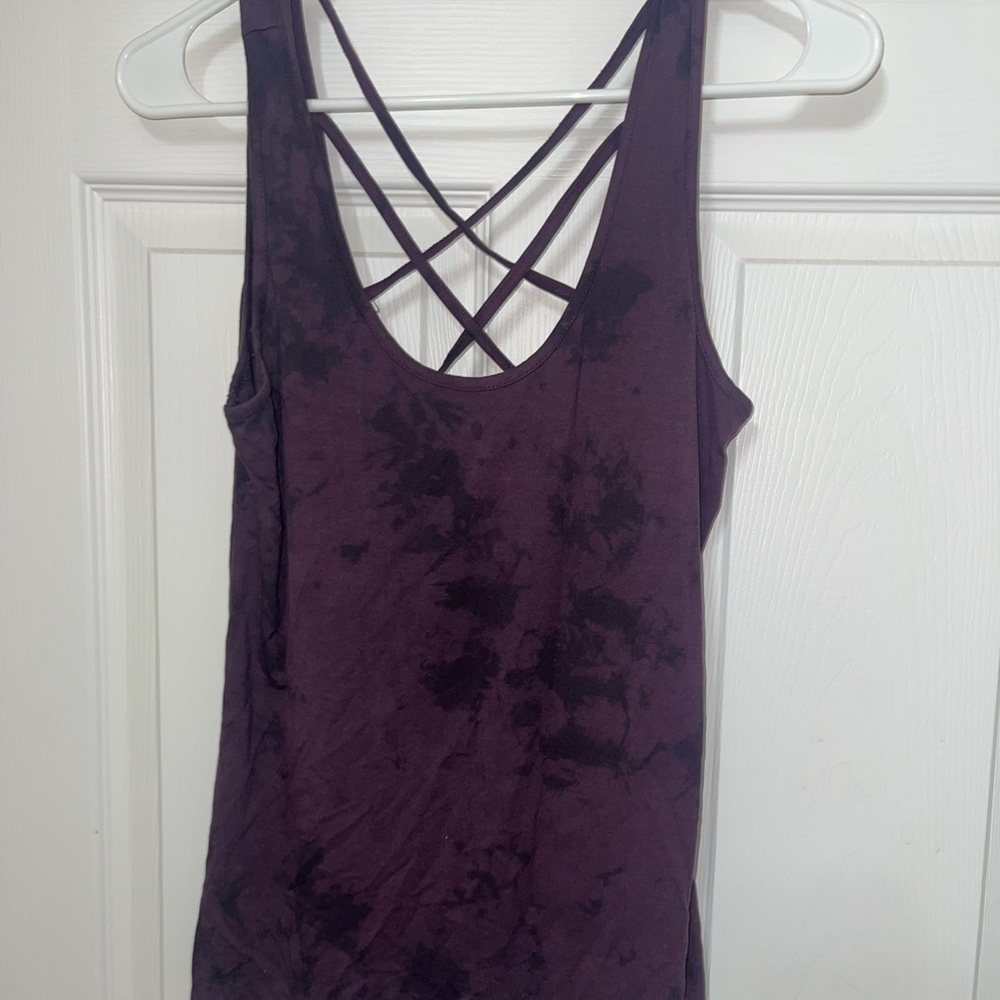 Purple tie dye tank- medium